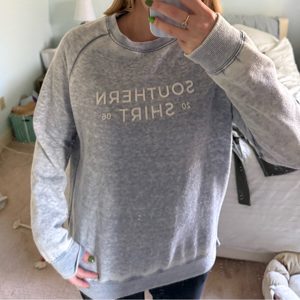 Southern Light-wash Blue Sweatshirt